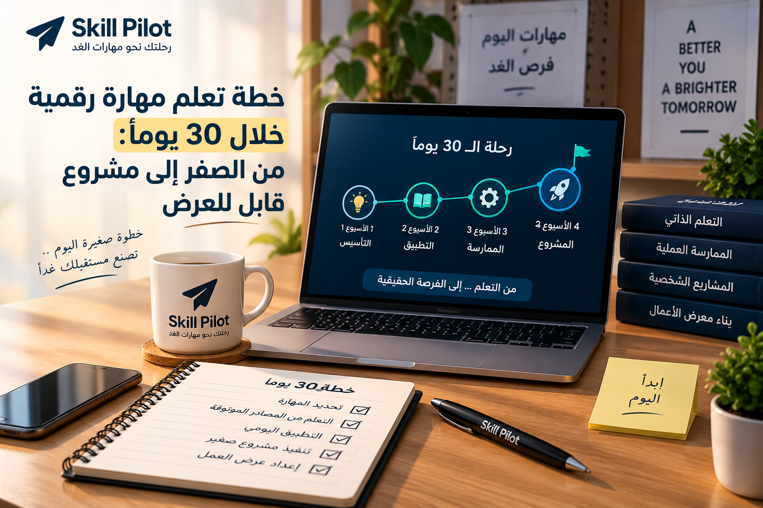 خطة تعلم مهارة رقمية خلال 30 يومًا: من الصفر إلى مشروع قابل للعرض خطة تعلم مهارة رقمية خلال 30 يومًا: من الصفر إلى مشروع قابل للعرض